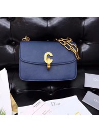 DIOR 21ST FLAP BAG IN BLUE LAMBSKIN JH07547NA21