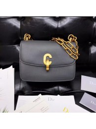 DIOR 21ST FLAP BAG IN GREY LAMBSKIN JH07548JC57