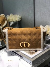 DIOR 30 MONTAIGNE CHAIN BAG Camel-Colored Shearling M9208 JH06846Sm85