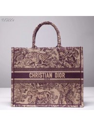 DIOR BOOK TOTE BAG TOILE DE JOUY M1286ZT Oxblood red JH07394Bi78