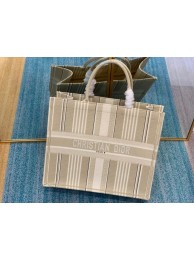 DIOR BOOK TOTE Beige Stripes Embroidery M1286Z JH06787kN56