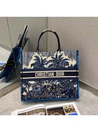 DIOR BOOK TOTE Blue Dior Palms Embroidery M1286 JH06807VO77