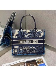 DIOR BOOK TOTE Blue Dior Palms Embroidery M1287 JH06806tp88