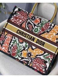 DIOR BOOK TOTE Yellow Multicolor Dior Paisley Embroidery M1286Z JH06779Nq93