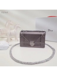 Dior DIORAMA leather Chain bag S0328 Silver grey JH07218OV44