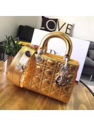 Dior lucky badges Original sheepskin Tote Bag 88034 gold JH07614TL77