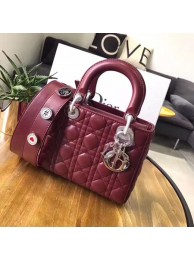 Dior lucky badges Original sheepskin Tote Bag 88034 red JH07616uZ84