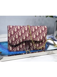 Dior SADDLE DENIM CANVAS BAG S5614 burgundy JH07147eR54