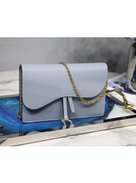 Dior SADDLE DIOR OBLIQUE Chain Clutch bag S5614 light blue JH07146nr44