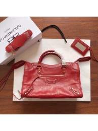 Fake 1:1 Balenciaga The City Handbag Calf leather 382569 red JH09404kU97