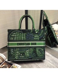 Fake 1:1 GREEN DIOR BOOK TOTE DIOR ANIMALS EMBROIDERED CANVAS BAG M55E JH07058Av26