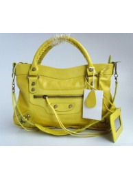 Fake balenciaga motorcycle saddle bag 33cm 084331 (yellow) JH09483zI86