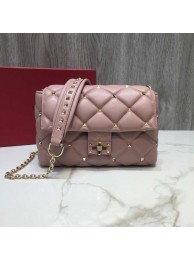 Fake Best VALENTINO Candy quilted leather cross-body bag 0072 pink JH09772zZ68