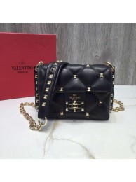 Fake Best VALENTINO Candy quilted leather cross-body bag 0073 black JH09775vH80