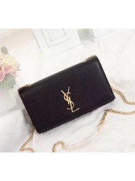 Fake Copy SAINT LAURENT Kate Tassel Monogram small leather cross-body bag 499860 black JH08075UW33