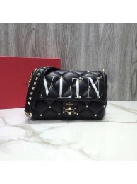 Fake Copy VALENTINO Candy quilted leather cross-body bag 0072 black&white JH09770Mv33