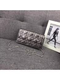 Fake LADY DIOR CLUTCH CANNAGE LAMBSKIN S0204 Silver grey JH07553kd37