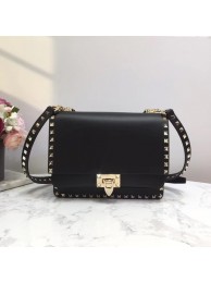 Fake VALENTINO Origianl leather shoulder bag 3005 black JH09603gE29