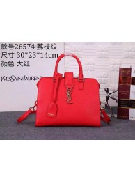 Fake Yves Saint Laurent Litchi Leather Tote Bag 26574 Red JH08369GM41