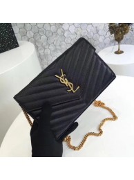 Fashion YSL WOC Classic Monogramme Flap Bag Cannage Pattern Y1003 Black JH07989fa20