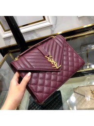 First-class Quality SAINT LAURENT Medium satchel 487206 Burgundy JH07805gc84