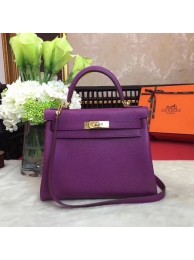 Hermes Kelly KY32 Tote Bag togo original Leather purple Gold hardware JH01634xL57