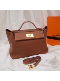 Hermes Kelly togo Leather Tote Bag H2424 brown JH01258OW36