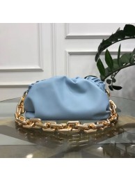 High Quality Bottega Veneta THE CHAIN POUCH 620230 LIGHT BLUE JH09135My83