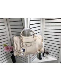 Hot Balenciaga The City Handbag Sheepskin 084334 creamy JH09438vL89