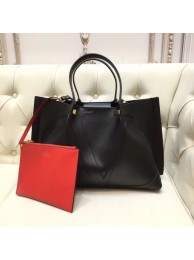 Imitation AAAAA VALENTINO Origianl leather tote 9099 black JH09594Af81