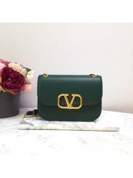 Imitation Best VALENTINO VLOCK Origianl leather shoulder bag 2222 green JH09585gt75