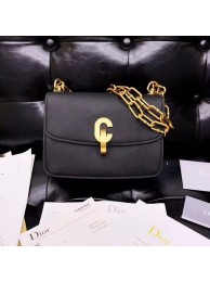 Imitation DIOR 21ST FLAP BAG IN BLACK LAMBSKIN JH07550vX95