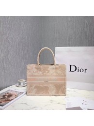 Imitation DIOR BOOK TOTE BAG IN EMBROIDERED CANVAS C1287 Beige JH07016Jf44