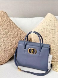 Imitation DIOR MEDIUM ST HONORE TOTE Grained Calfskin M9321UMBA blue JH06845dW15