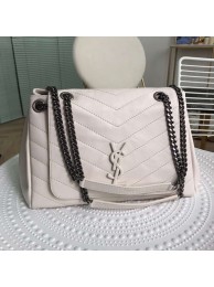 Imitation SAINT LAURENT leather shoulder bag Y554256 cream JH07947qN69