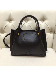 Imitation VALENTINO Origianl leather tote 9077 black JH09595EB28