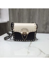 Imitation Valentino Original Leather cross-body bag 0936M black&white JH09873JF45