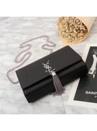 Imitation YSL medium kate satchel grained leather 311227 black silver chain JH08232wE81