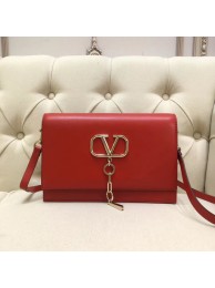 Knockoff 1:1 VALENTINO VLOCK Origianl leather shoulder bag 0909 red JH09531Wj74