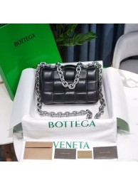 Knockoff AAA Bottega Veneta THE CHAIN CASSETTE Expedited Delivery 631421 black & Hardware: Silver finish JH09222nQ90