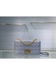 Knockoff LARGE DIOR CARO BAG Soft Cannage Calfskin M9243U sky blue JH06794dO66