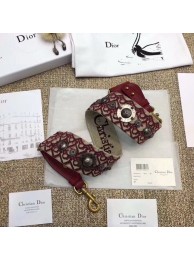 Knockoff Luxury Dior BURGUNDY CANVAS STRAP 03566 JH07479Pd89