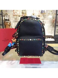 Knockoff Top VALENTINO Mini Rockstud backpack V0858 black JH09855wV33