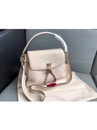 Knockoff VALENTINO Rockstud leather tote 4987 off-white JH09826np74