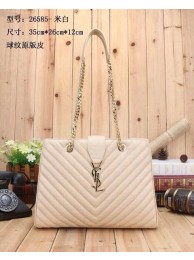 Knockoff Yves Saint Laurent hot style shoulder bag 26585 rice white JH08375PF42