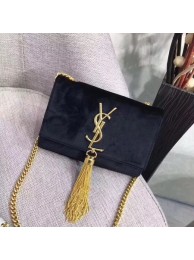 Knockoff Yves Saint Laurent Monogramme Cross-body Shoulder Bag velvet 2826 black JH08153cF44