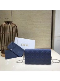 LADY DIOR CALFSKIN WALLET C9025A blue JH07000Nm15