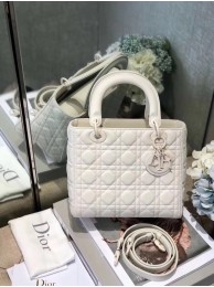 LADY DIOR ULTRA-MATTE MEDIUM BAG M0565IL white JH07263uu45