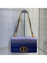 LARGE DIOR CARO BAG Indigo Blue Gradient Cannage Lambskin M9243U JH06707Js85