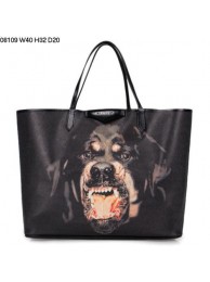 Luxury 2013 Givenchy Antigona Shopping Bag Printed Pottweiler 08109 black JH09102hU18